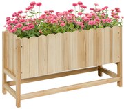 Jardiniera verticala Outsunny, lemn de brad cu orificiu de scurgere 86x30x50cm | Aosom Romania