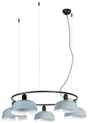 Lustra suspendata metal TATAWIN M 5L negru, blue