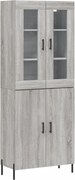 vidaXL Dulap înalt, gri sonoma, 69,5x34x180 cm, lemn compozit