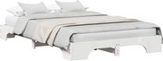 vidaXL Cadru de pat Alb 140 x 190 cm Lemn de pin masiv