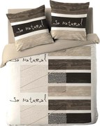 Lenjerie de pat maro din bumbac pentru pat dublu 200x200 cm So Natural – douceur d'intérieur