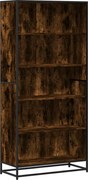 vidaXL Bibliotecă, stejar afumat, 80,5x35x170,5 cm, lemn prelucrat