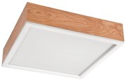 Plafonieră OAK SQUARE 4xE27/15W/230V 39x39 cm stejar/alb