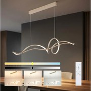 Brilagi - Lustra LED dimabilă pe cablu SIGNATURE LED/55W/230V 120x23 cm bej + telecomandă