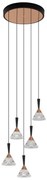 Lustra cu 5 pendule LED design modern PALUZ