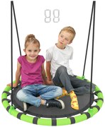 Balansoar AIYAPLAY pentru copii, suportă 150 kg, Ø100 x 180H cm, metal, spumă, negru | Aosom Romania