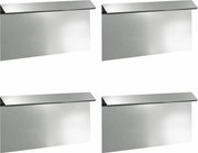 vidaXL Gard pentru melci 4 pcs Argintiu 50 x 3,5 x 25 cm