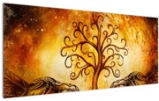 Tablou natural abstract cu copac (120x50 cm)