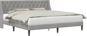 vidaXL Cadru de pat cu headboard Gri deschis 180 x 200 cm Catifea