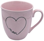 Cana Ceramica 550 ml, 11x12 cm, LOVE, PINK