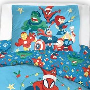 Carbotex Lenjerie de pat din bumbac pentru copiiAvengers Christmas Ride, 140 x 200 cm, 70 x 90 cm