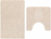 vidaXL Set de mochete anti-derapante pentru baie 2 pcs Crem PP