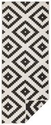 Covor adecvat pentru exterior NORTHRUGS Malta, 80 x 250 cm, negru - crem
