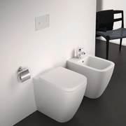 Vas WC pe pardoseala Ideal Standard i.life B inaltat alb lucios SmartGuard rimless