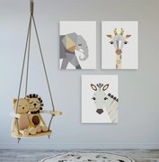 Set de tablouri pentru copii - Animale geometrice