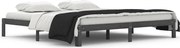 vidaXL Cadru de pat, gri, 200x200 cm, lemn masiv de pin