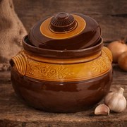 Oala din Lut Glazurata pentru Sarmale si Friptura ,   6 Litri