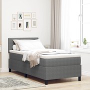 vidaXL Pat cu arcuri Manual Gri deschis și Alb 203 x 80 x 88 cm