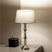 Brilagi - Lampă de masă CERIA 1xE27/60W/230V Ø 25 cm crom lucios/gri