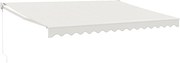 vidaXL Copertină retractabilă, crem, 4,5x3 m, textil și aluminiu