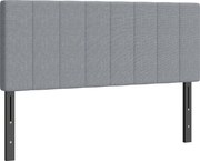 HOMCOM Tăblie reglabilă în 3 trepte tăblie tapițată cu picioare metalice aspect in pentru dormitor 160x10x106/116/126 cm Gri | Aosom Romania