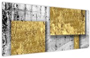Tablou - Pătrate de aur N⁰3 (120x50 cm)