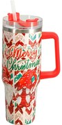 Cană termică de Crăciun Merry Christmas 1,2 l,roșie