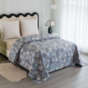 Cuvertura de pat SNOWFLAKE, albastru-gri Dimensiune: 220 x 240 cm