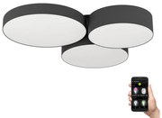 Plafonieră LED RGBW dimabilă Eglo 900853 BARBANO-Z 3xLED/7,5W/230V negru