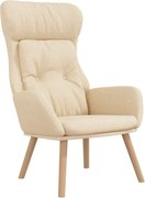 vidaXL Scaun de relaxare, crem, material textil