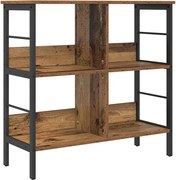 vidaXL Raft pentru cărți Lemn Vechi 82 x 32 x 79 cm Lemn compozit