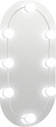 vidaXL Oglindă cu lumini LED, 60x30 cm, sticlă, oval