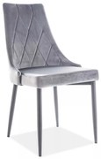 Scaun de bucătărie Trix B Velvet, gri