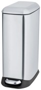 Coș de gunoi argintiu cu pedală din oțel inoxidabil 12 l Design – Wenko
