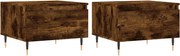 vidaXL Mese de cafea 2 buc. stejar fumuriu 50x46x35 cm lemn compozit