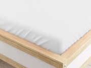 Cearsaf cu elastic din microfibra alb 160 x 200 cm