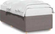 vidaXL Cadru de pat fără saltea Taupe 90x200 cm țesătură