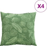 vidaXL Perne decorative Frunză 4 pcs Model cu frunze 40 x 40 cm