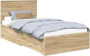 vidaXL Cadru de pat cu sertar Stejar Sonoma 100 x 200 cm Lemn compozit