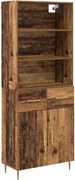 vidaXL Bufet cu sertar Lemn vechi 69,5 x 34 x 180 cm Lemn compozit