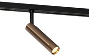 Spotlight modern bronz închis pentru sistem de șine monofazat - Slimline Uzzy