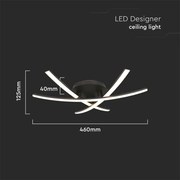 Plafonieră LED/20W/230V 3000K negru