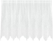 vidaXL Cortină din Dantelă cu perdele Floral Alb 80 x 200 cm Poliester