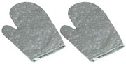 Mănușă de bucătărie Bellatex Floare gri, 28 x 18 cm, 2 buc