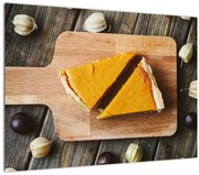 Tablou pe sticlă -Prăjitură cu dovleac (70x50 cm)