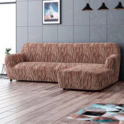 Gaico Huse bielastice UNIVERSO NOU dungi maro canapea cu otoman dreapta (l. 170 - 300 cm)