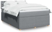 vidaXL Pat continental, gri deschis, 140x200 cm, material textil