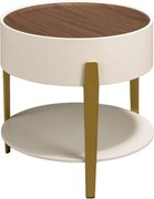 Masuta auxiliara design LUX Walnut-Bej