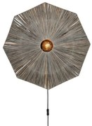 Aplica de perete eco din rafie Panama octogon L, gri inchis