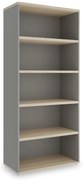 Dulap înalt SimpleOffice 80 x 40 x 180 cm, stejar deschis / gri